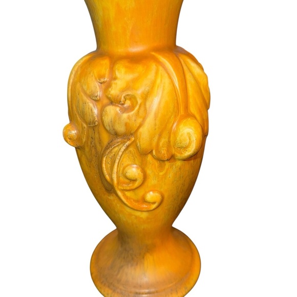 Vintage Royal Haeger USA Pottery Vase – Golden Yellow – 12” Tall - Picture 2 of 10